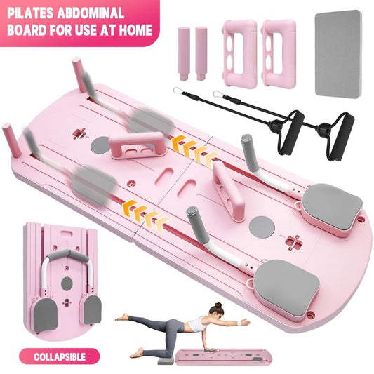 Dealsforyoudays Mid-Year Promotion 1Pc 8In 1 Multi-Functional Foldable Pilates Board with Resistance Bands Safe Reliable Anti-Deformation Stable Flat Design Home Gym Equipment for Small Spaces Portable Multi-Purpose Push-Up Board